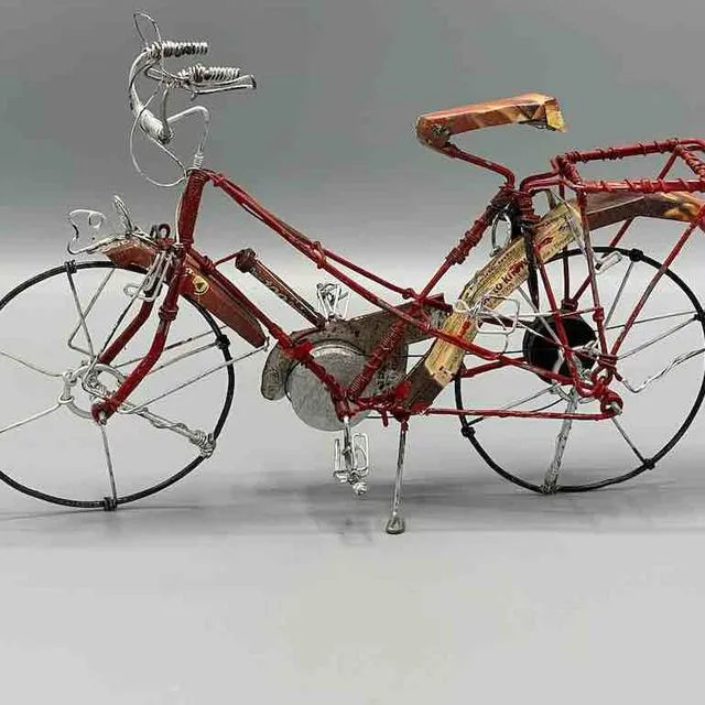 African Recycled Painted Wire Women's Bike - Burkina Faso
