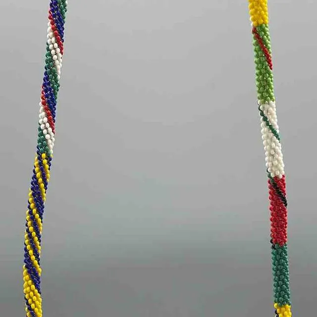 Colorful Patterned Fully Beaded Necklace Choker - Togo Many Colors