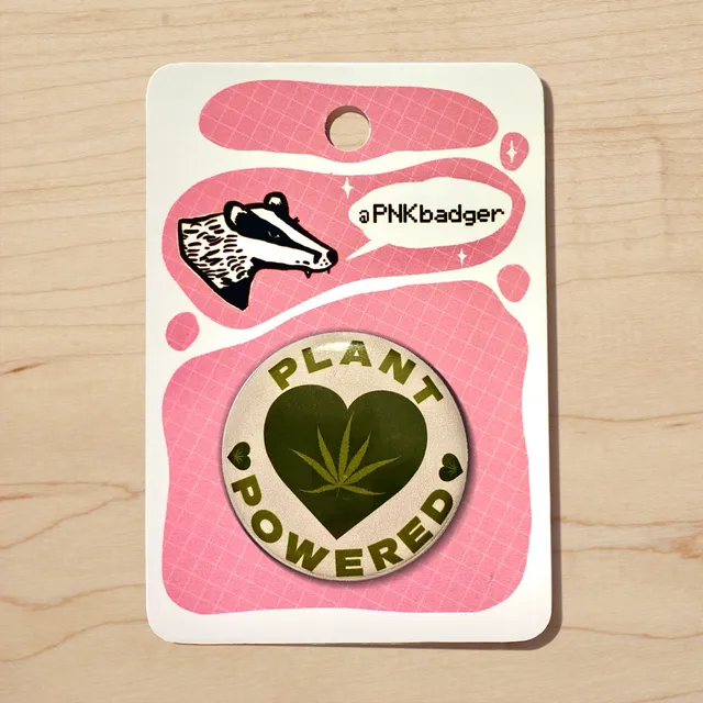 Plant powered badge