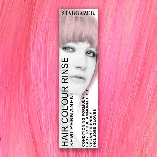 Stargazer Baby Pink Semi Permanent Hair Dye, conditioning vegan cruelty free direct application hair colour