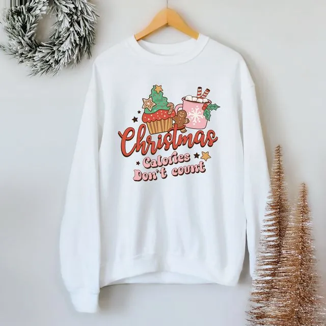 Christmas Calories Don't Count | Sweatshirt - White
