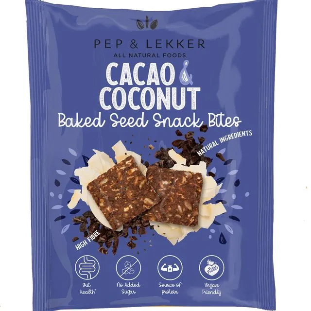 Cacao & Coconut Baked Seed Snack Bites Case of 12 (30G each)