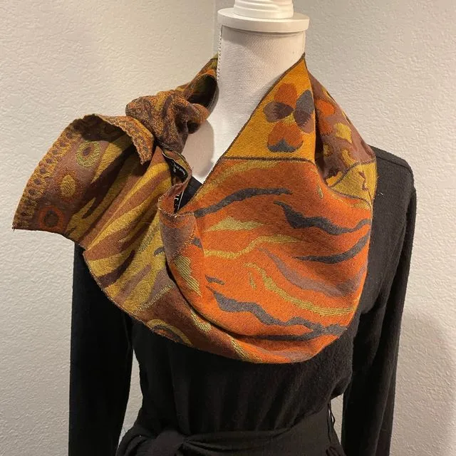 508/Bronze Color Neck Scarf made in Boiled Wool