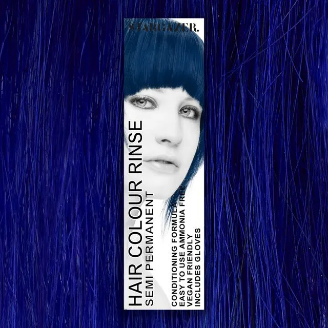Stargazer Blue Black Semi Permanent Hair Dye, conditioning vegan cruelty free direct application hair colour