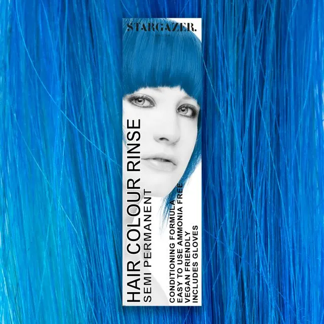 Stargazer Coral Blue Semi Permanent Hair Dye, conditioning vegan cruelty free direct application hair colour