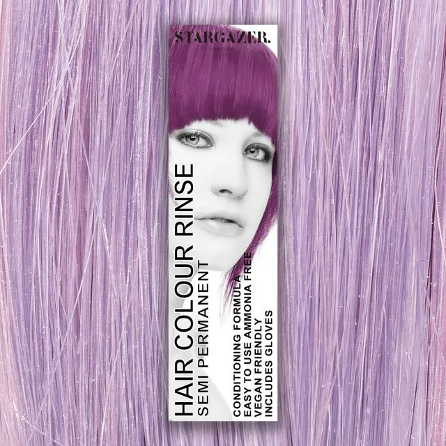 Stargazer Lavender Semi Permanent Hair Dye, conditioning vegan cruelty free direct application hair colour
