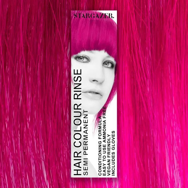 Stargazer Magenta Semi Permanent Hair Dye, conditioning vegan cruelty free direct application hair colour