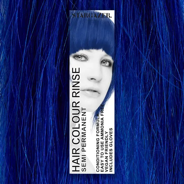 Stargazer Royal Blue Semi Permanent Hair Dye, conditioning vegan cruelty free direct application hair colour
