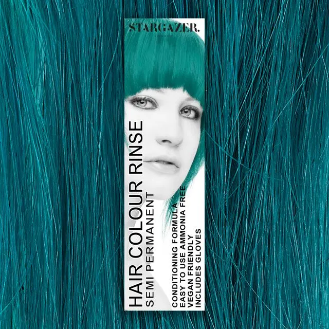 Stargazer Tropical Green Semi Permanent Hair Dye, conditioning vegan cruelty free direct application hair colour
