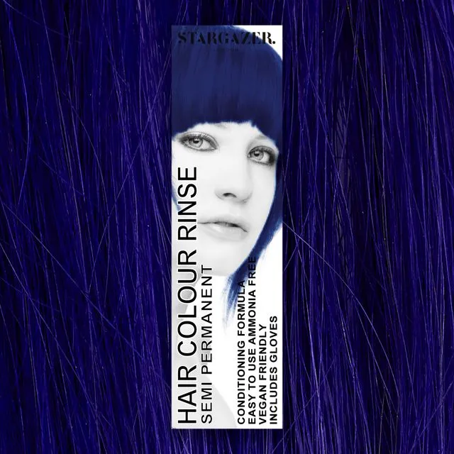Stargazer Ultra Blue Semi Permanent Hair Dye, conditioning vegan cruelty free direct application hair colour