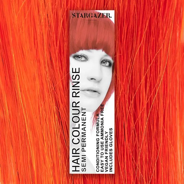 Stargazer UV Red Semi Permanent Hair Dye, conditioning vegan cruelty free direct application hair colour