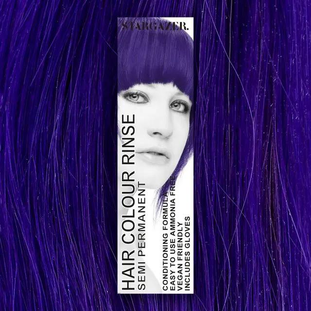 Stargazer Violet Semi Permanent Hair Dye, conditioning vegan cruelty free direct application hair colour