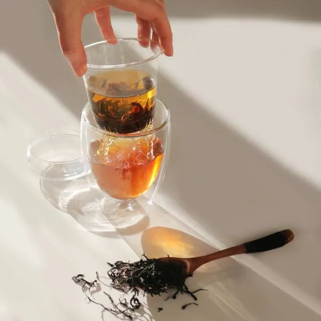 Loose leaf tea infuser glass