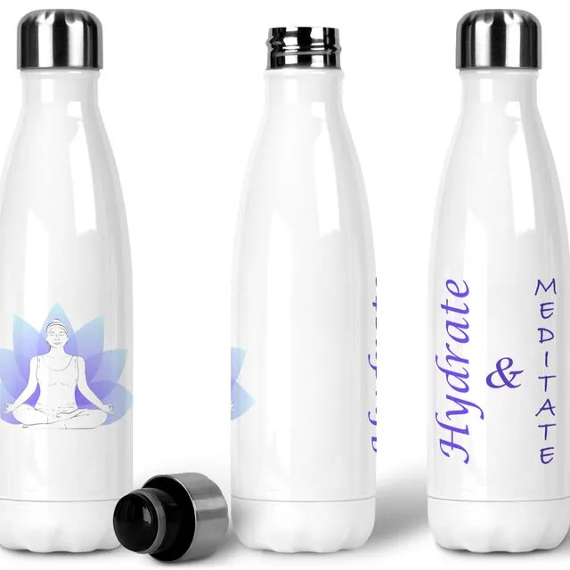 Hydrate and Meditate - 500ml Reusable Water Bottle