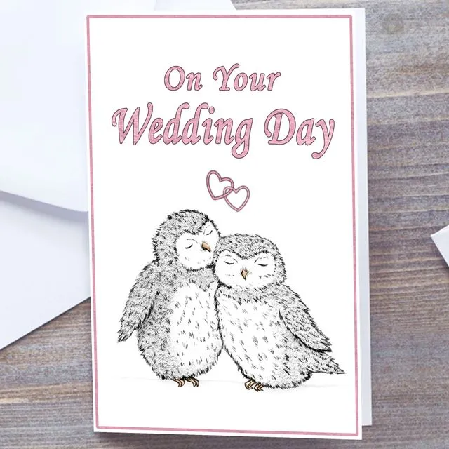 Snuggling Owls - A5 Wedding Day Cards