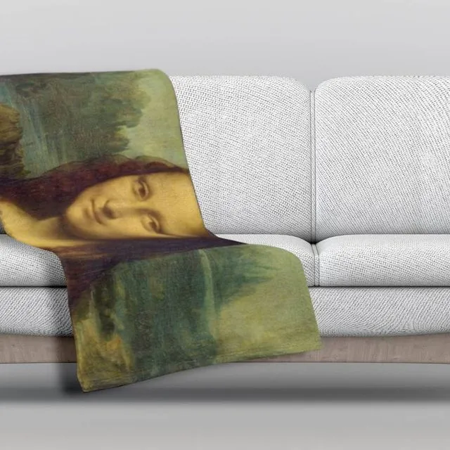 Art Inspired Throw Blankets - MONA LISA