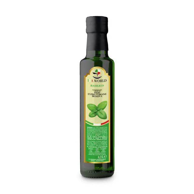 Extra virgin olive oil infused with basil 250 Ml