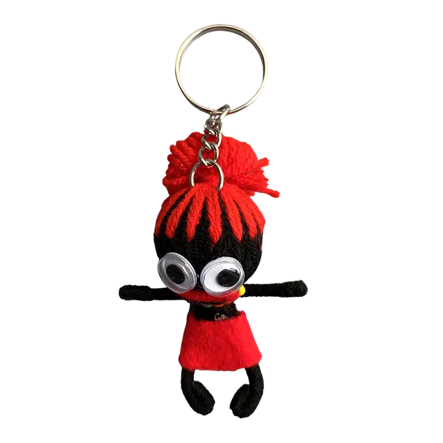Voodoo String Doll Keychain, Design T309