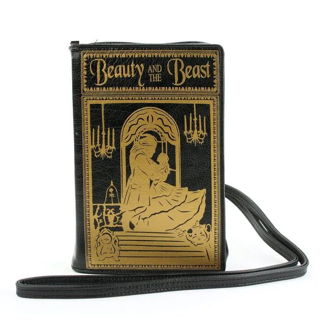 Beauty and the Beast Book Clutch Cross Body Bag in Vinyl
