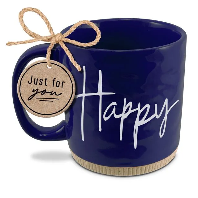 18361 Powerful Words: Happy Coffee Cup Blue 16oz