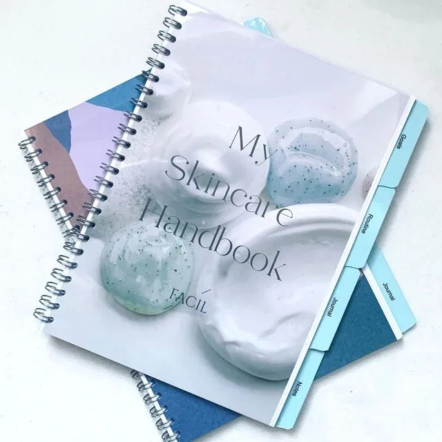 Daily Skincare Journal, Skincare Planner, Notebook, Diary, A5, Coil bound planner - Pack of 100
