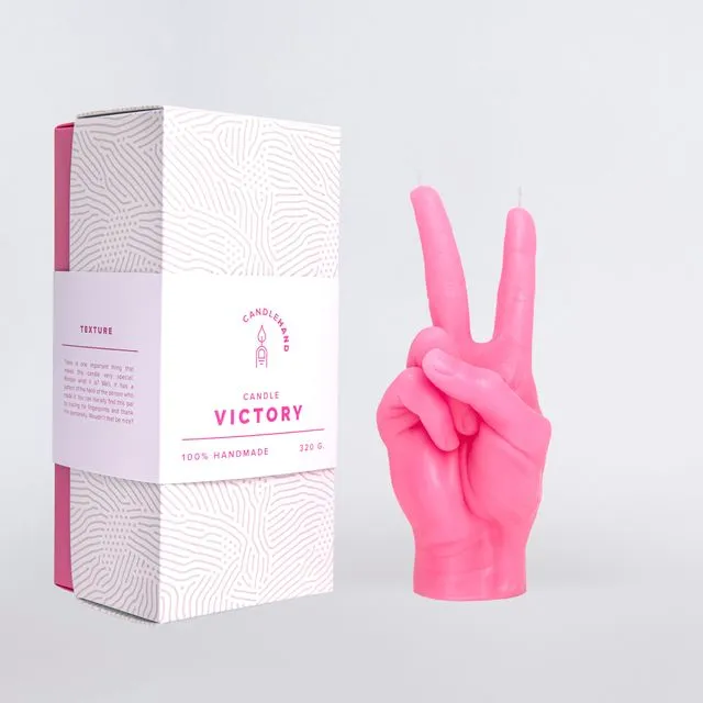 Candle Hand - Peace - Pink