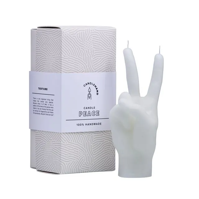 Candle Hand - Peace - White