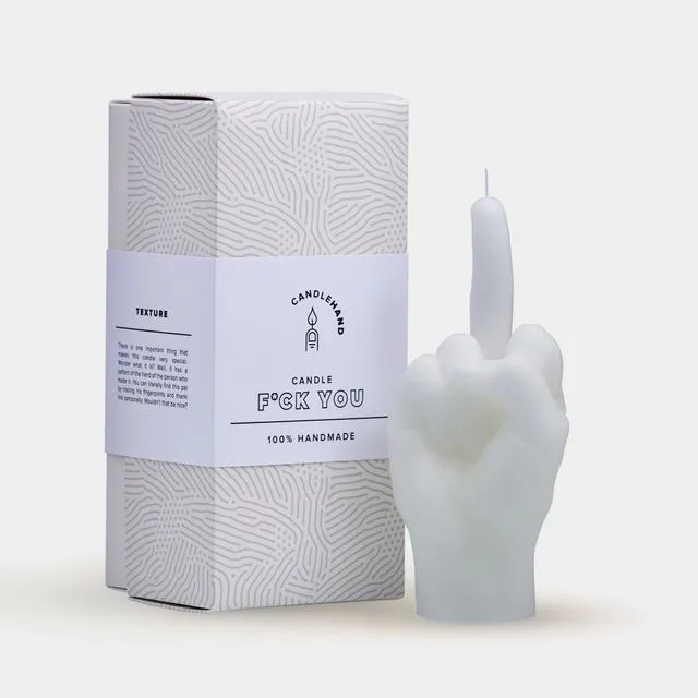 Candle Hand - F**k You - White