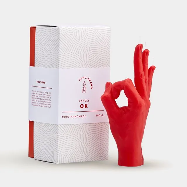Candle Hand - Ok - Red