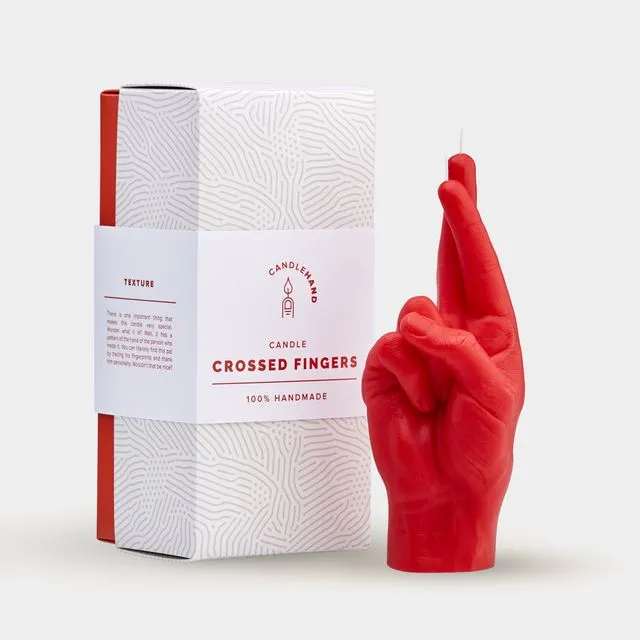 Candle Hand - Crossed Fingers - Red