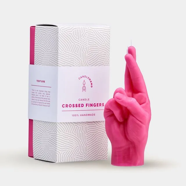 Candle Hand - Crossed Fingers - Pink