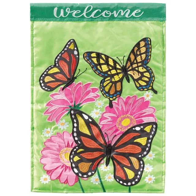 M011531 Butterflies & Flowers Garden Flag 13"x18"H