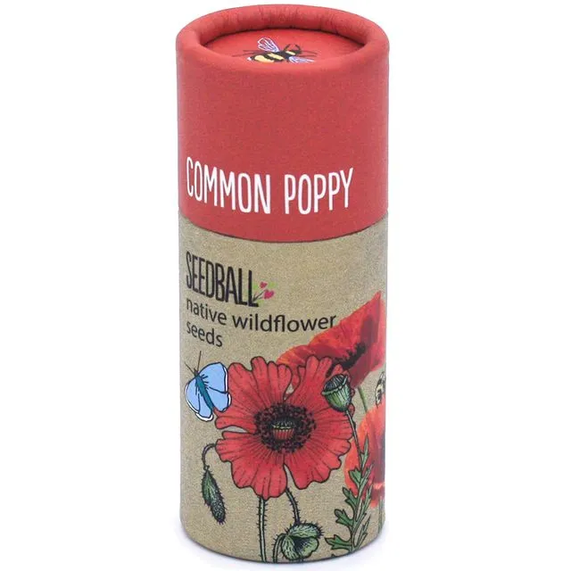 Wildflower Seedball Tube - Poppy