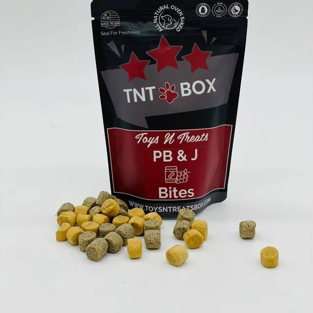PB & J Bites Dog Treats - All Natural Oven Baked