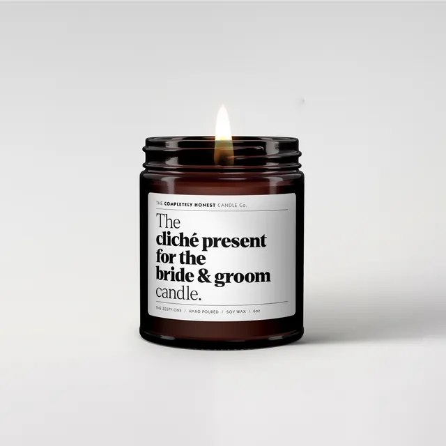The 'cliché present for the bride & groom' candle