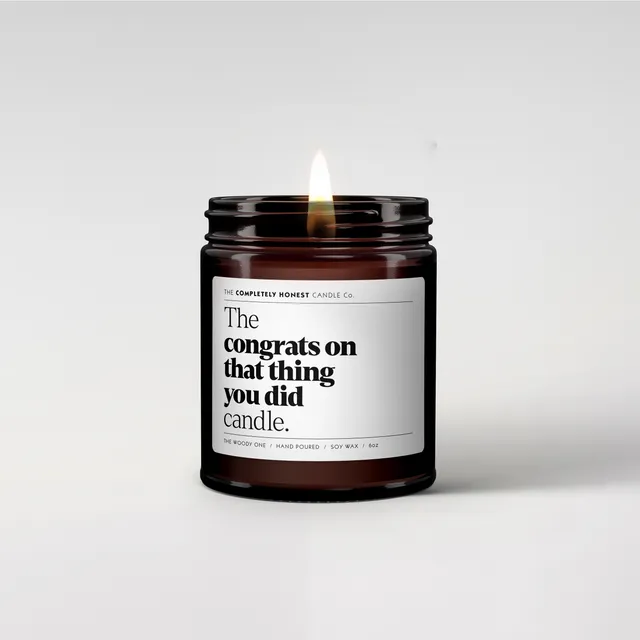 The 'congrats on that thing you did' candle