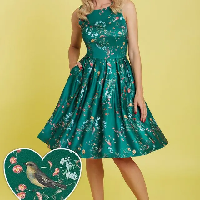 Annie Green with Bird Print Dress