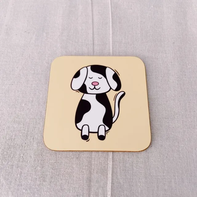 Dalmatian dog hardboard coaster