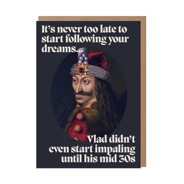 Vlad the Impaler Funny Encouragement Card Pack of 6