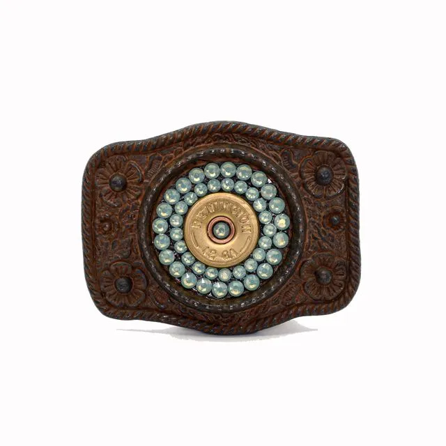'Floral' Buckle (Rustic Hue & Turquoise)