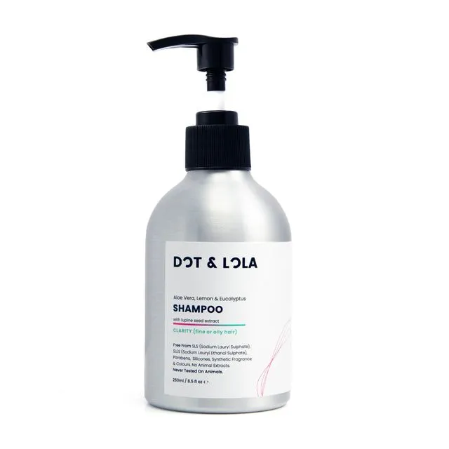 Clarity - Shampoo with Aloe Vera, Lemon & Eucalyptus for Fine, Greasy or Oily Hair 250ml