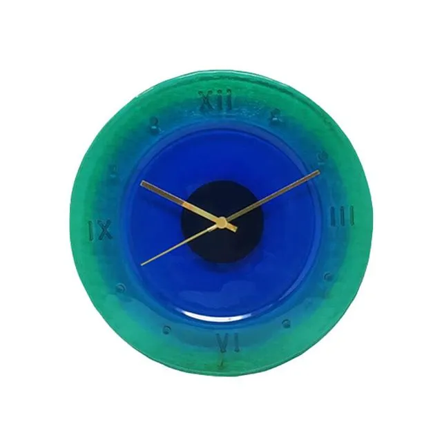 1960s Wall Clock in Murano Glass by "Cà Dei Vetrai". Made in Italy