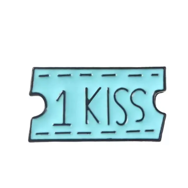 1 Kiss Enamel Pin Badge