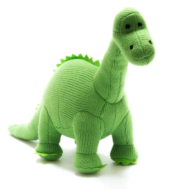 Green Knitted Diplodocus Dinosaur Soft toy