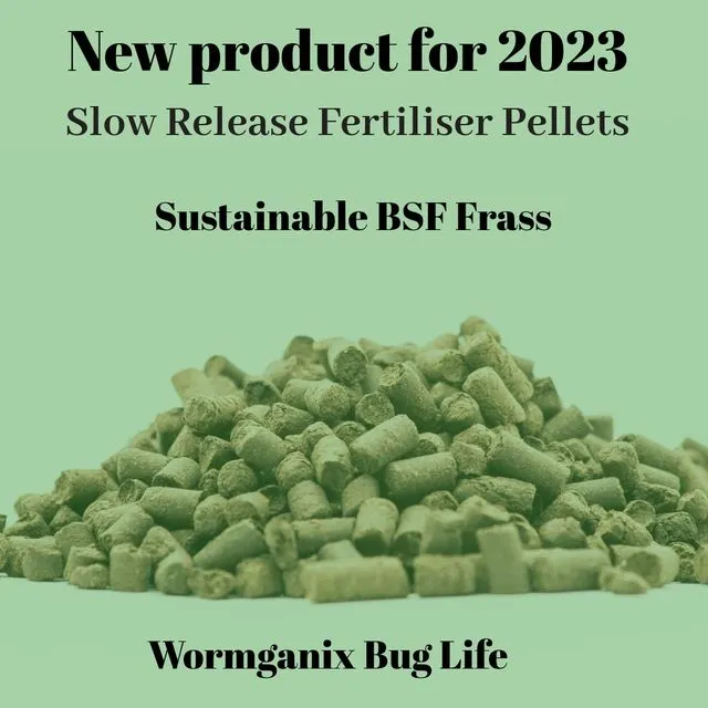 Wormganix Bug Life All Purpose Insect Frass Fertiliser -Ready to use Pellets 1 Litre Pouch