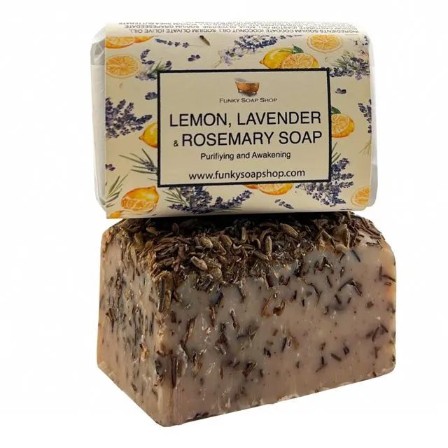 Lavender, Lemon & Rosemary Soap, Natural & Handmade, Approx 65g