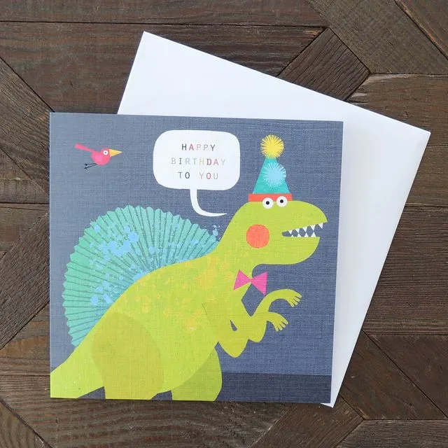DB05 Happy Birthday Dinosaur Card
