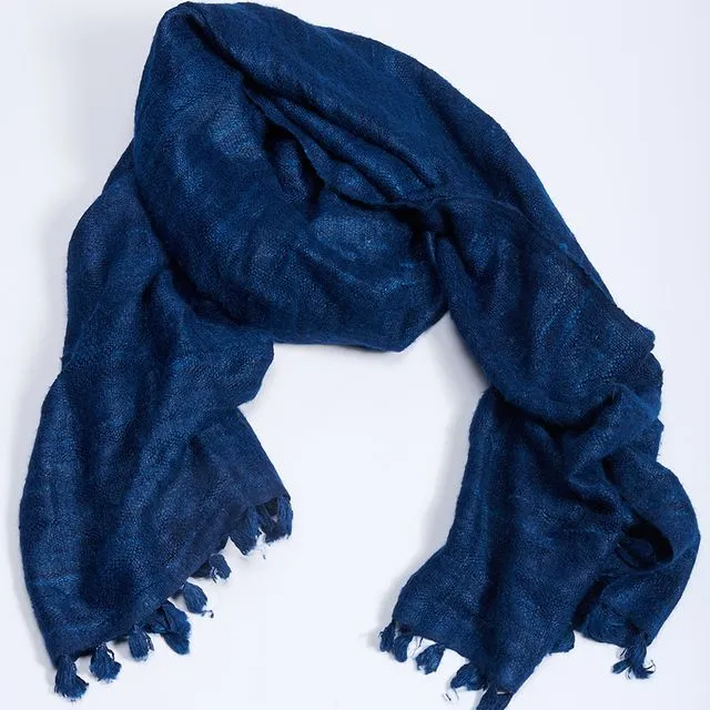 Silk Uncut – Blue Eri Silk Stole