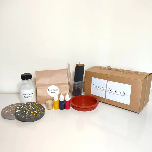 Terrazzo Kit / Terrazzo coaster kit / gift