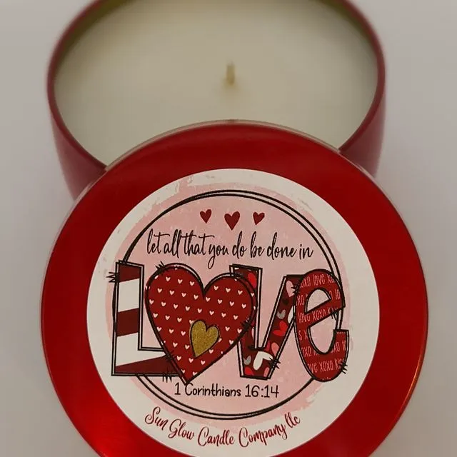 Calming Lily Scented Premium Soy Blend Wax Candle